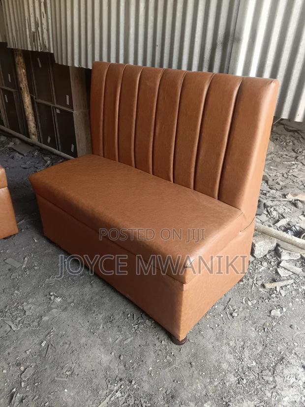 Restaurant High Back Couch, Light Brown 