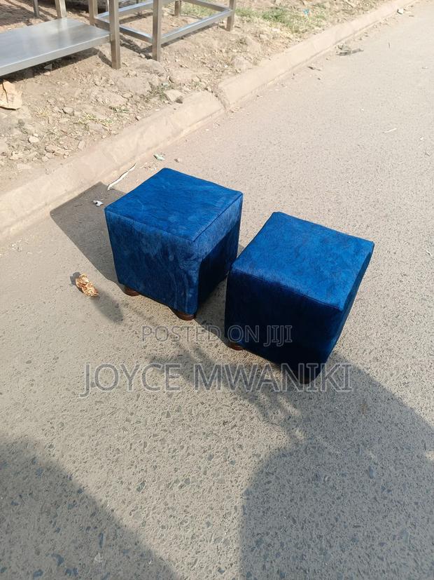 Pedicure Stools, Blue Colour - main view