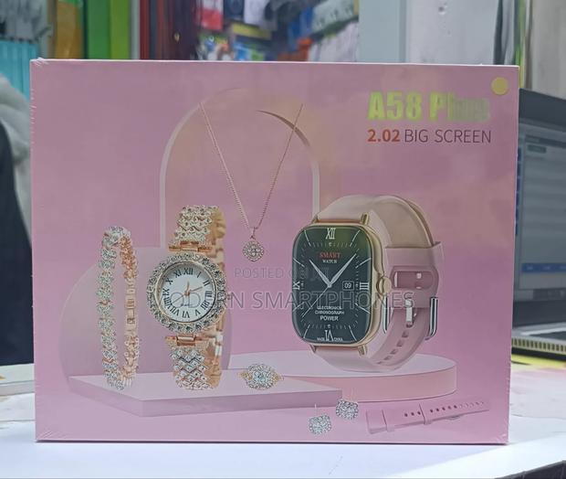 6IN 1 Smart Watch Ring Earring Bracelet Necklace Smartwatch - thumbnail 4
