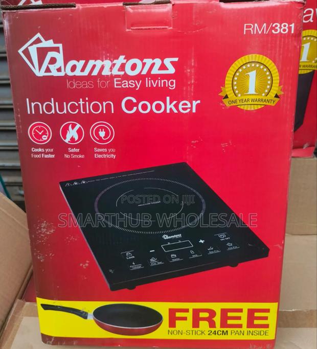 Ramtons Induction Cooker With Free Pan - main view