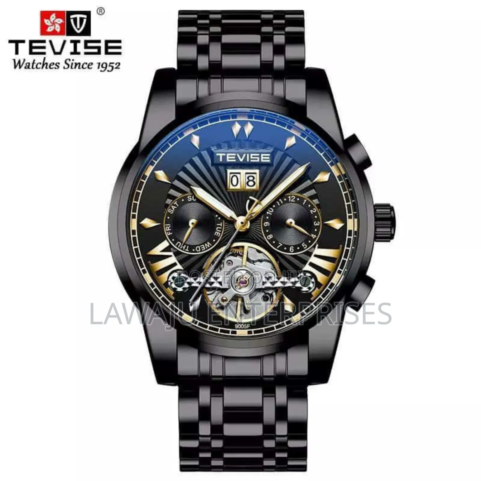 Black Tevise Automatic Gents Watch