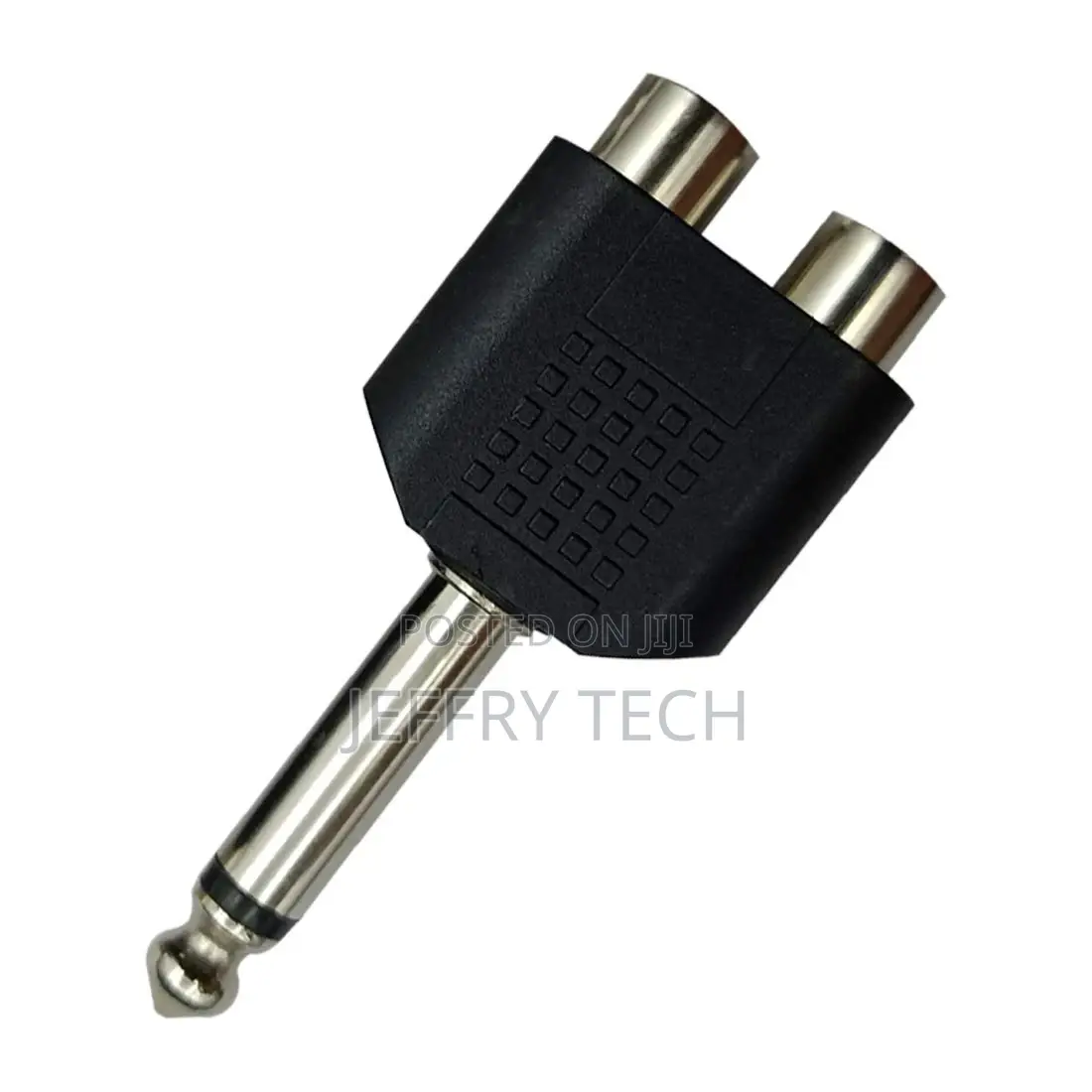 Dual RCA Female Jack to 6.5mm Male Adapter Stereo Audio Conn