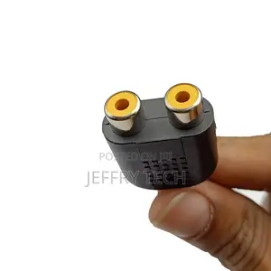 Dual RCA Female Jack to 6.5mm Male Adapter Stereo Audio Conn