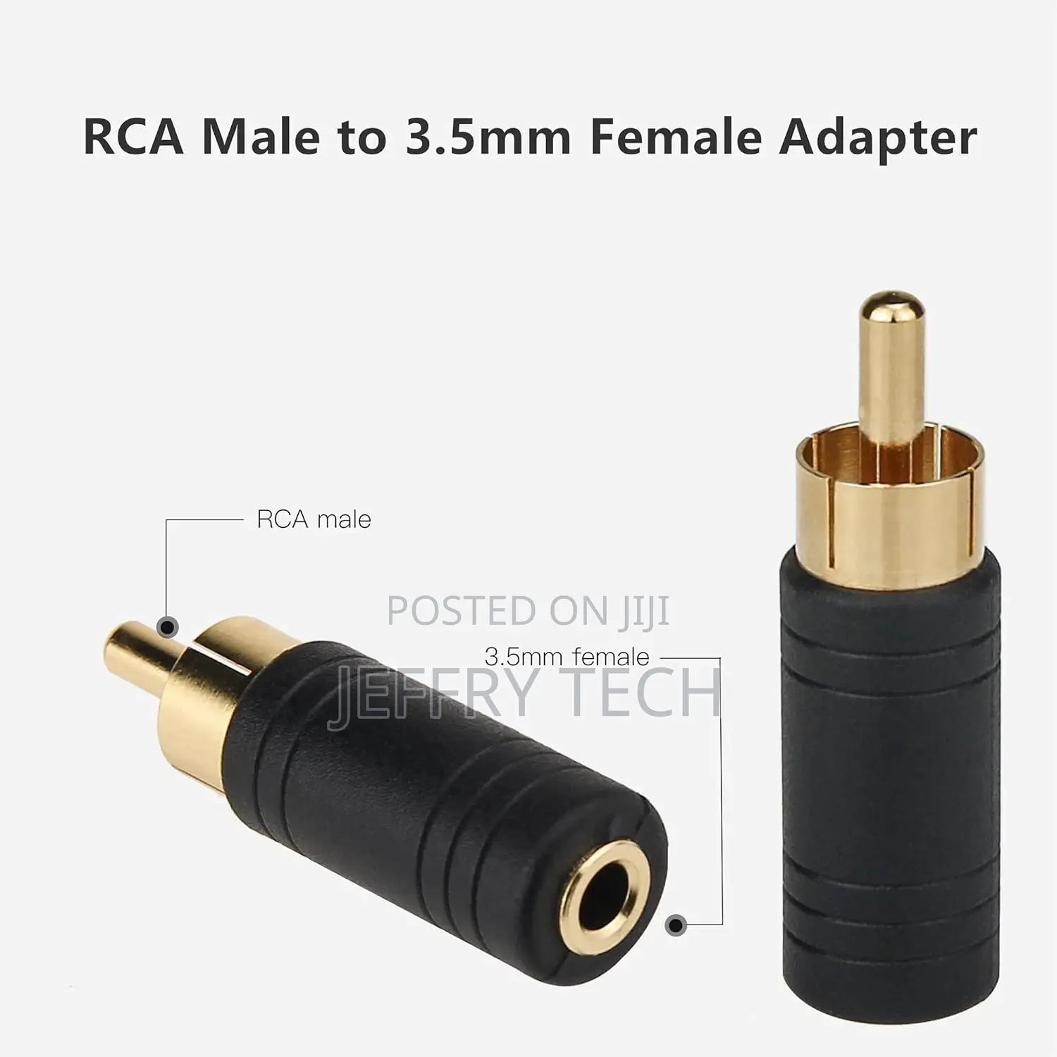 RCA Male to 3.5mm Female Adapter,RCA Plug to 1/8" Female Mon