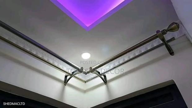 Cornered Window Juakali Curtain Rods - main view