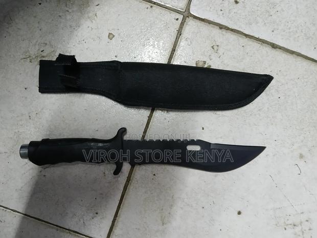 Tactical Colombian Knife Blade With Pouch - Black