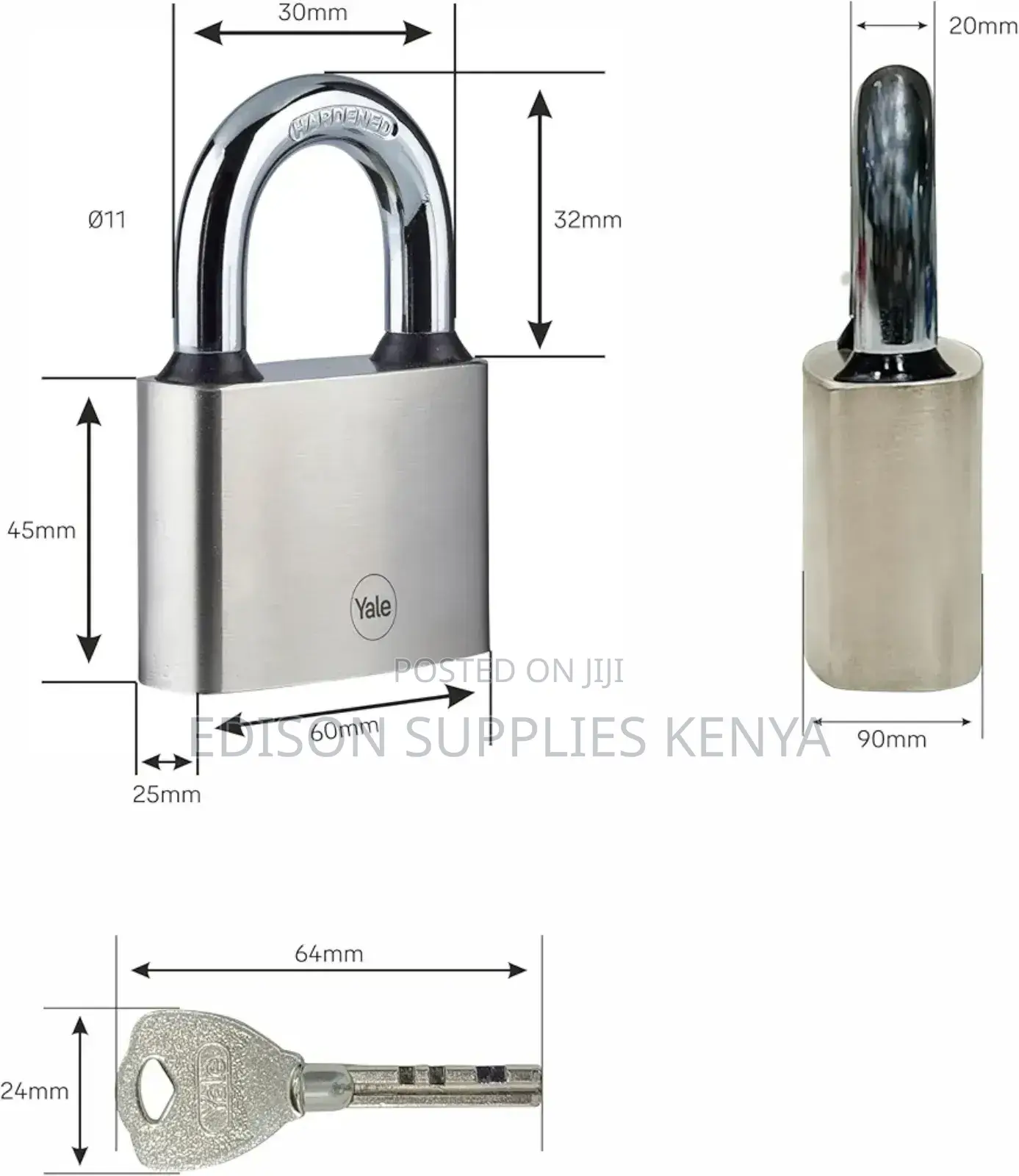 Yale Standard Iron Padlock 60mm, Heavy Duty Padlock