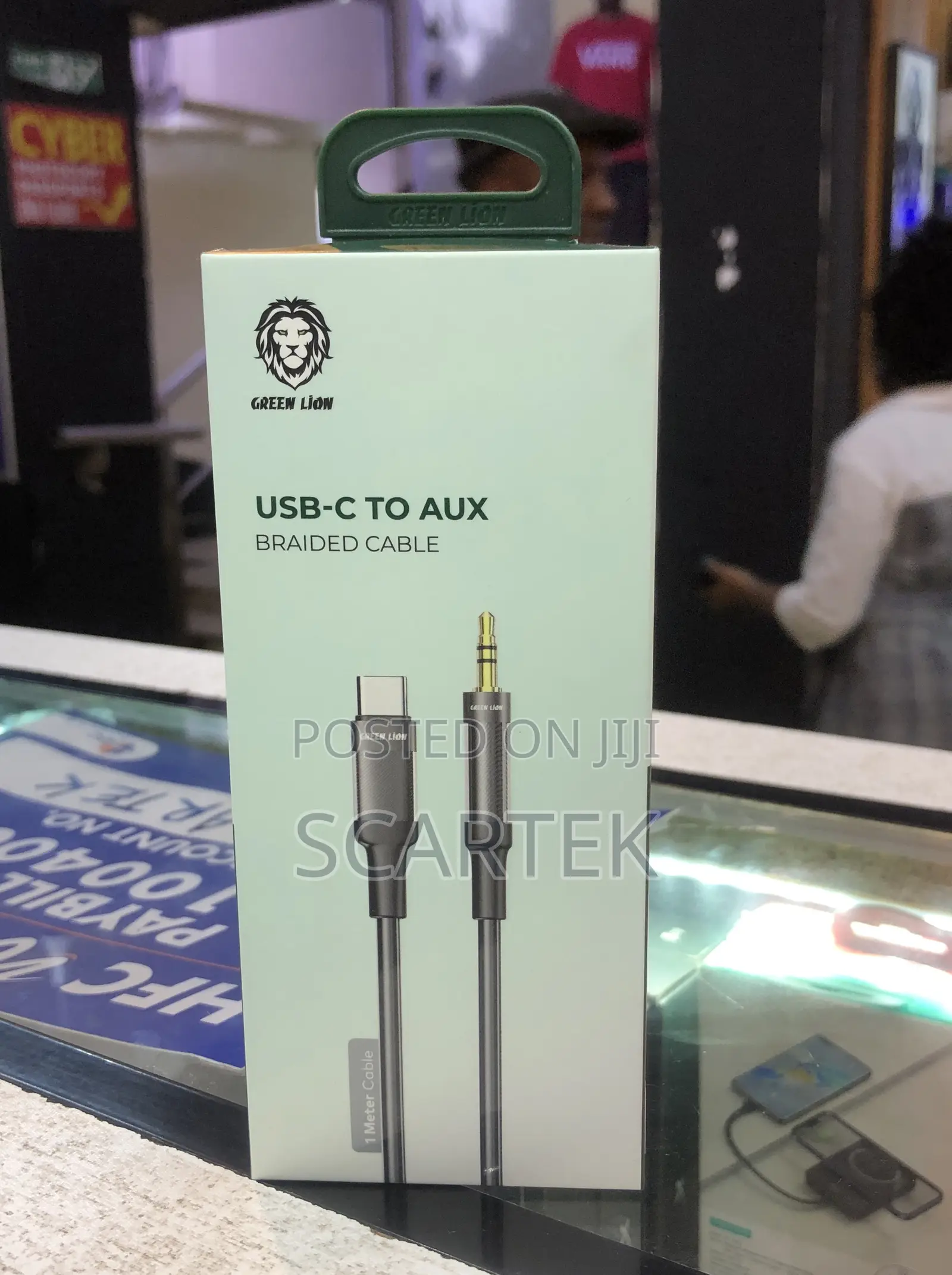 Green Lion Aux to Type C Braided Cable
