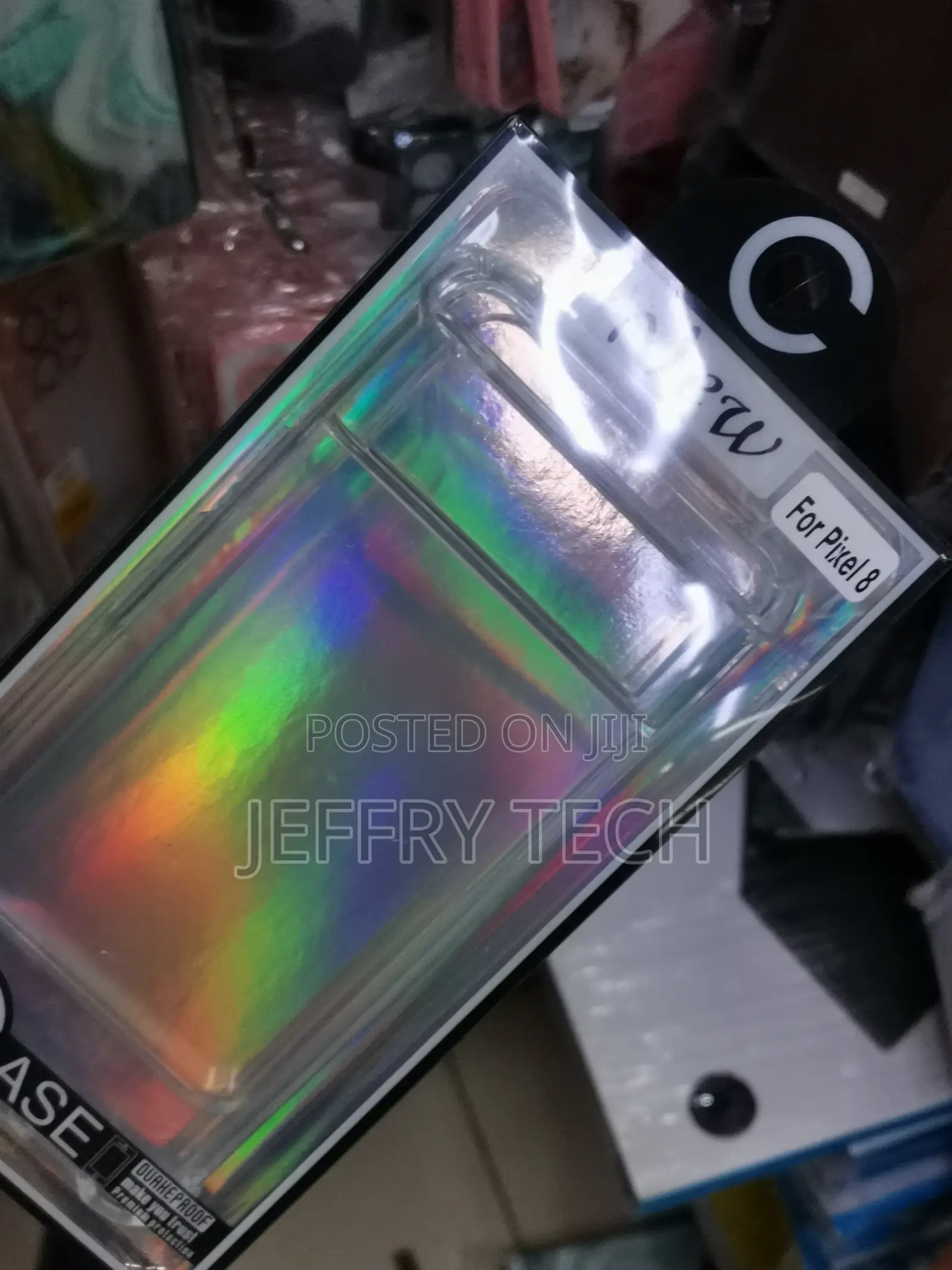 Fashion Laser Blister PVC Plastic Clear Case for Pixel 8