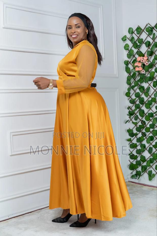 Mustard Yellow Classy Maxi Dress - thumbnail 2