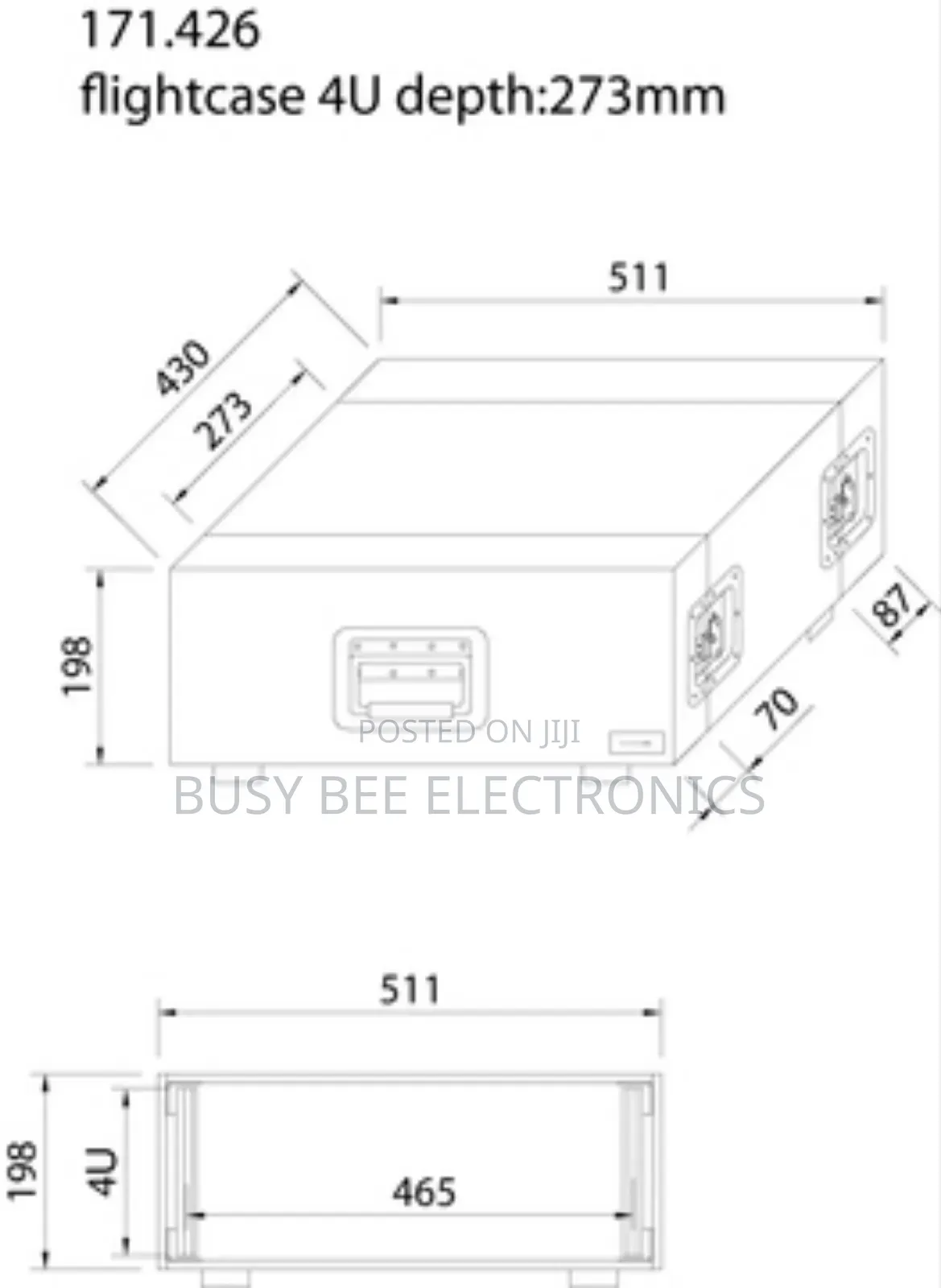 19" Rack Case - 4U High - Shallow Depth