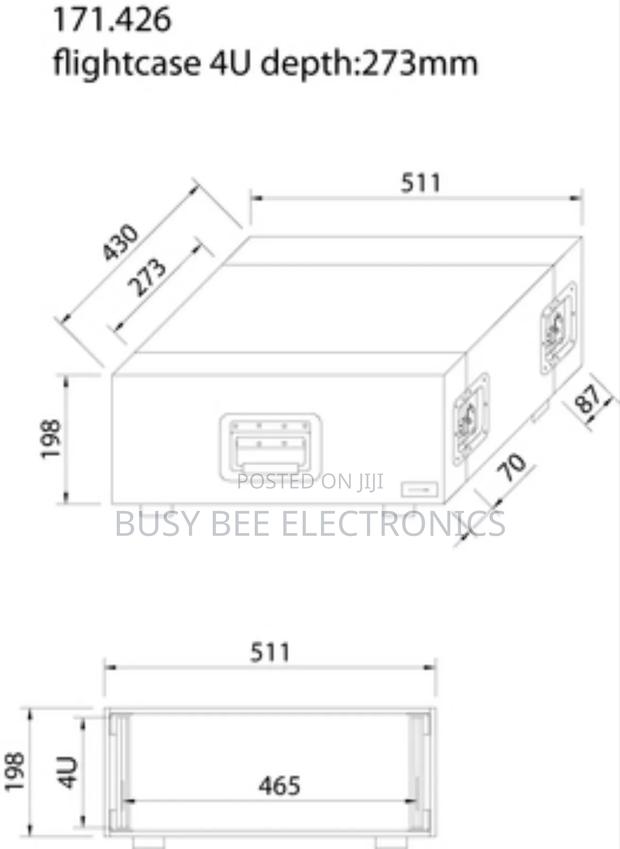 19" Rack Case - 4U High - Shallow Depth - main view