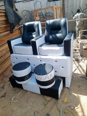 Unique Pedicure Seat 2 Seater Black and White