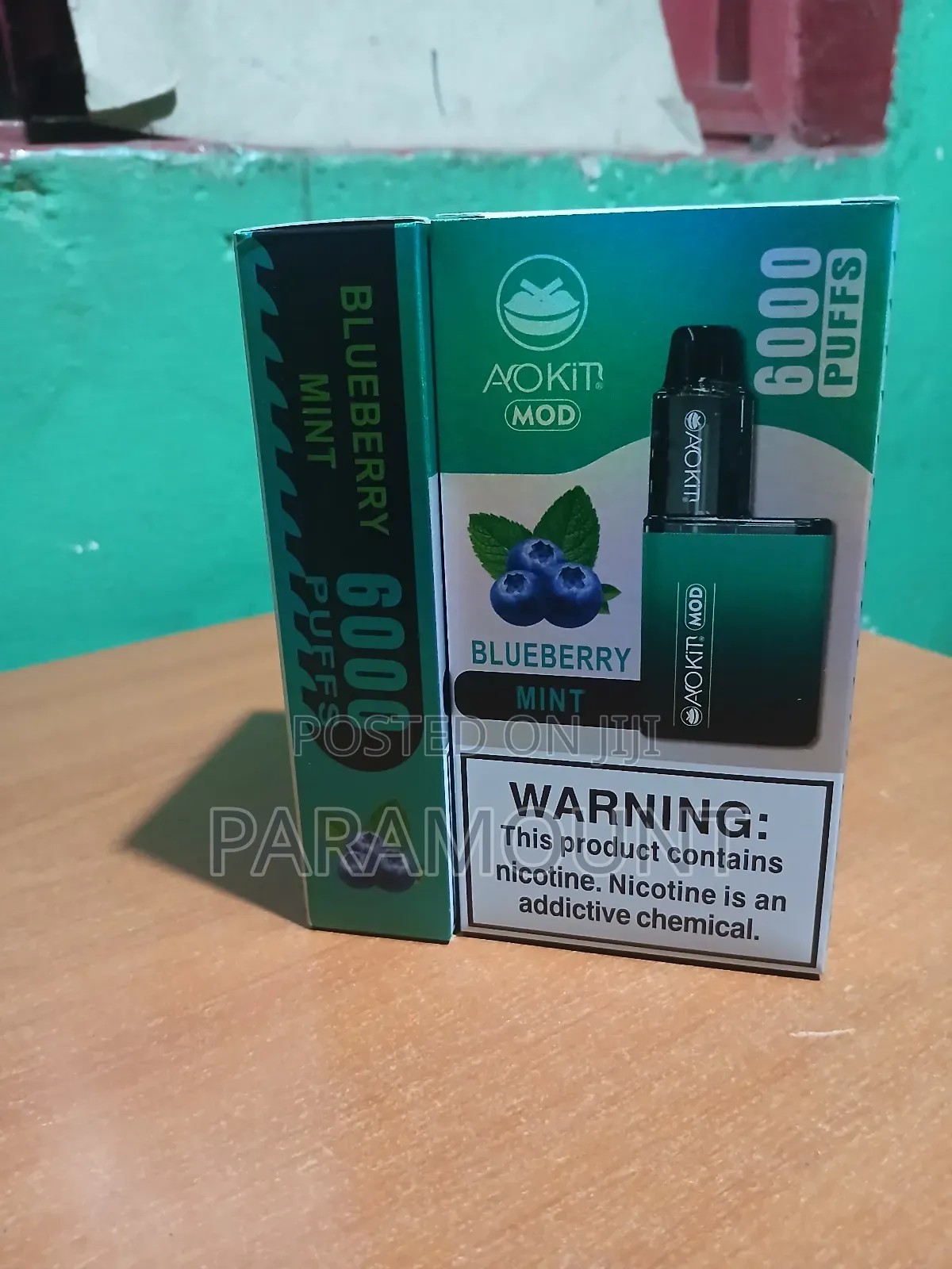 Blueberry Mint. Refillable Rechargeable Vape