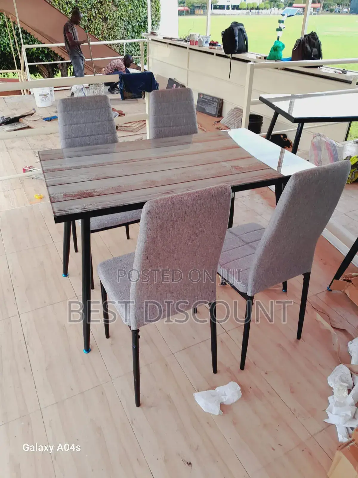 Glass Gray Dinning Table