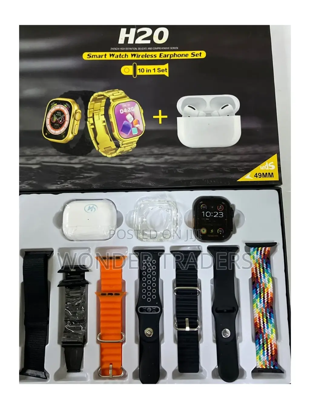 H20 Ultra Smart Watch With Bluetooth Wireless Earphones#