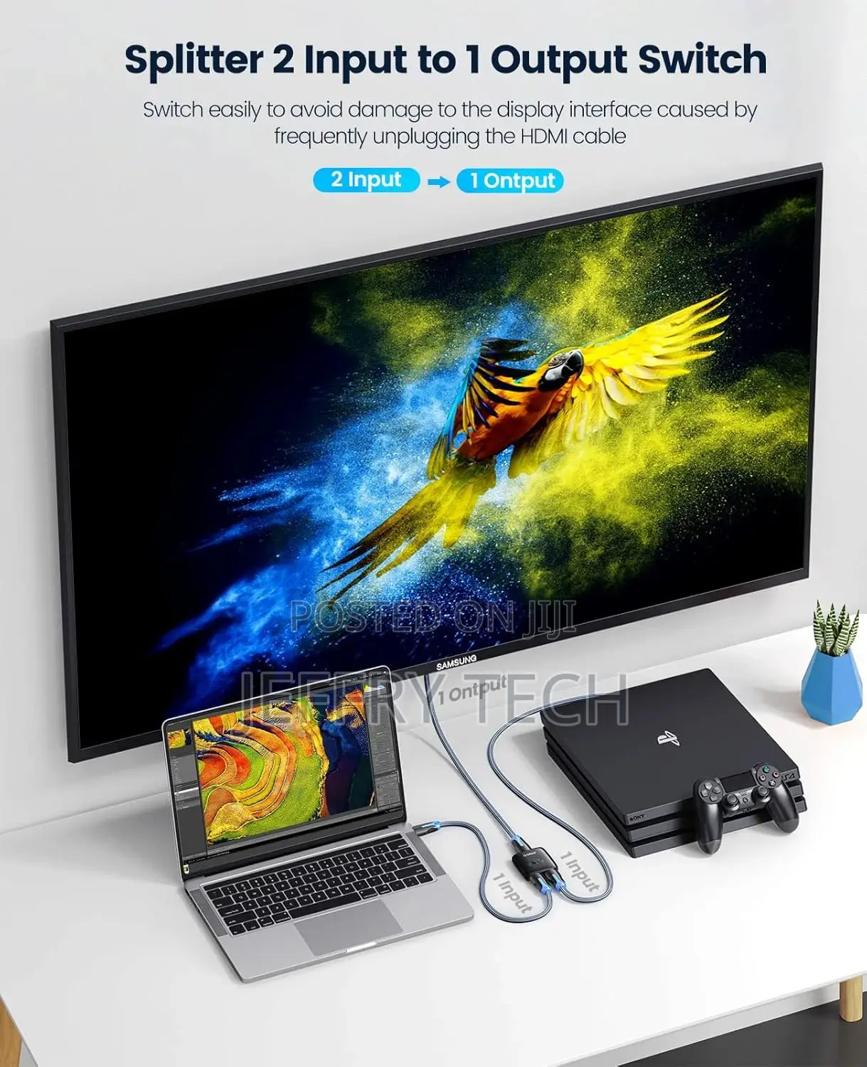 Hdmi Bi-Directional Switcher Splitter Hdmi-Compatible 2.0 Co