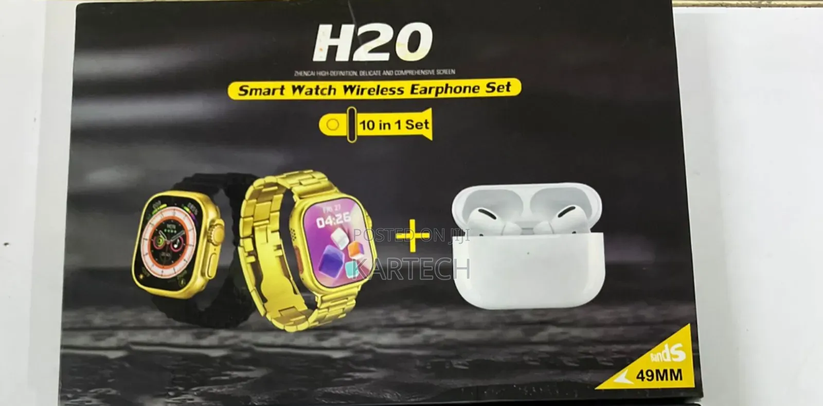 H20 Ultra Smart Watch With Wireless Earphones