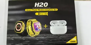 H20 Ultra Smart Watch With Wireless Earphones