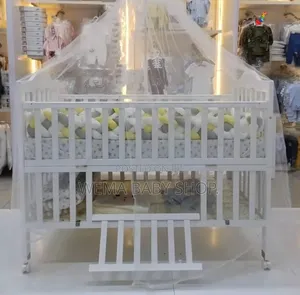 Wheeled Imported Cot With Mattress ,Braided Bumpers M/Net
