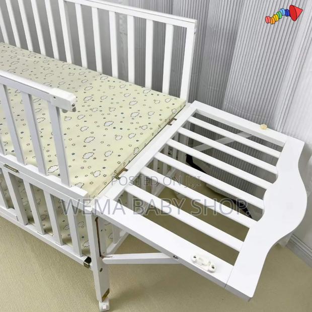 Wheeled Imported Cot With Mattress ,Braided Bumpers M/Net - thumbnail 6
