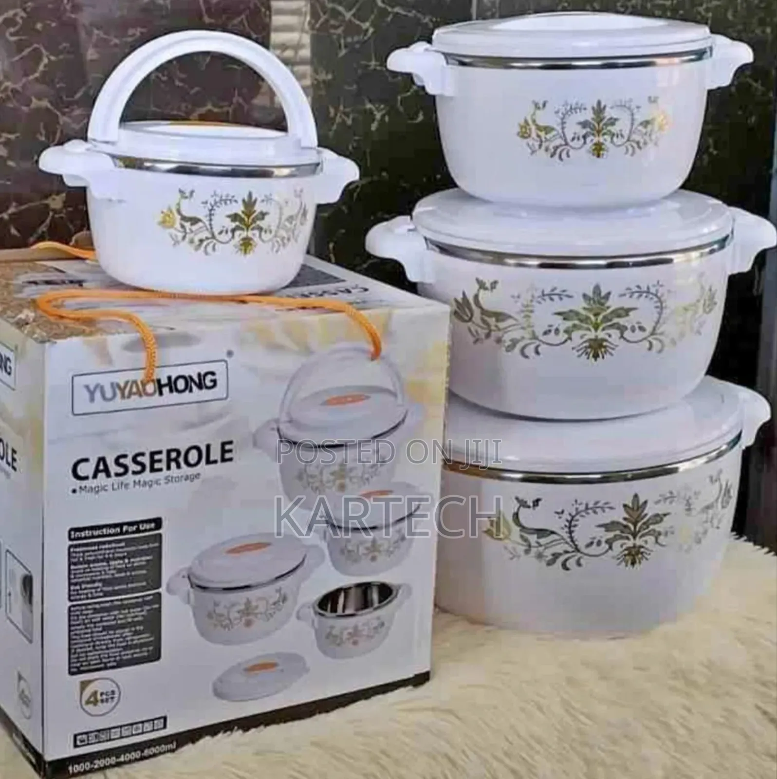 4pc Casserole Insulated Hotpots