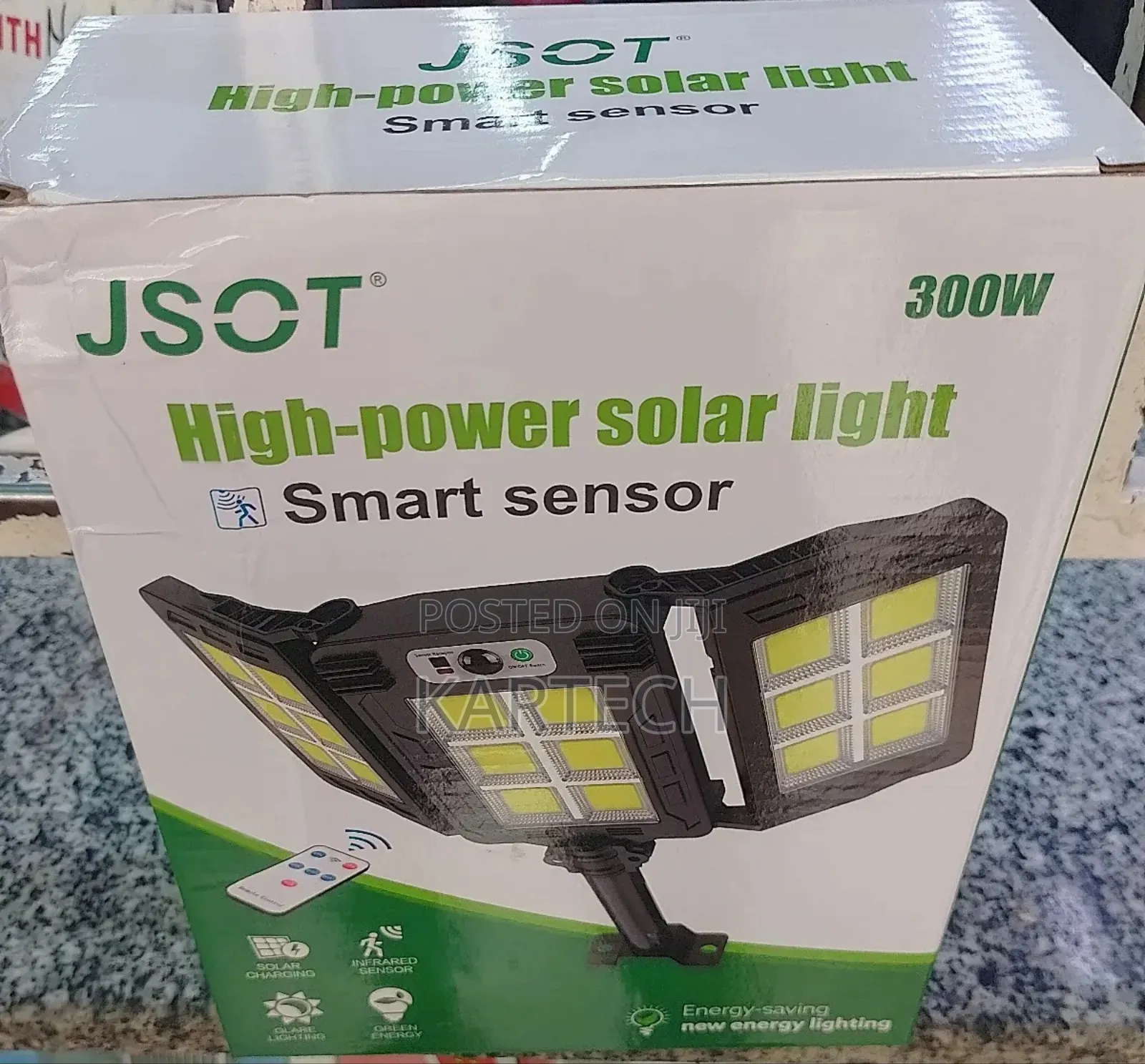 JSOT 300W Foldable High Power Solar Street Light -3 Head