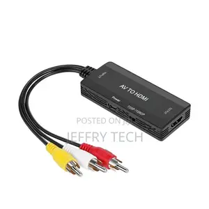 AV to HDMI Converter Scaler Adapter Games Plug and Play For