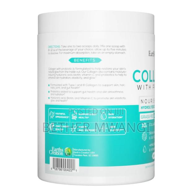 Earth's Creation Hydrolyzed Collagen Peptides + Probiotics - thumbnail 3