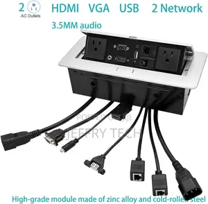 Pop Up Outlet Desktop Connection Box With 2 Independent Powe