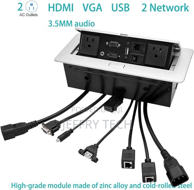 Pop Up Outlet Desktop Connection Box With 2 Independent Powe - main view