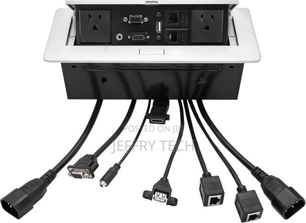 Pop Up Outlet Desktop Connection Box With 2 Independent Powe - thumbnail 2