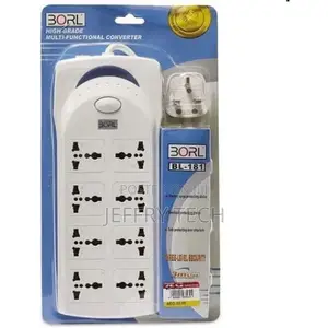 Borl High Grade 8 Ways Heavy Duty Extension Socket – White