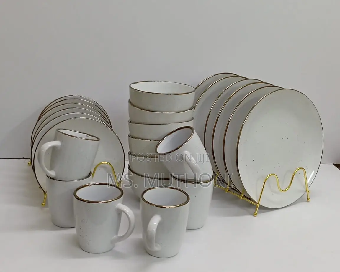 White 24 PCS Ceramic Dinners Set