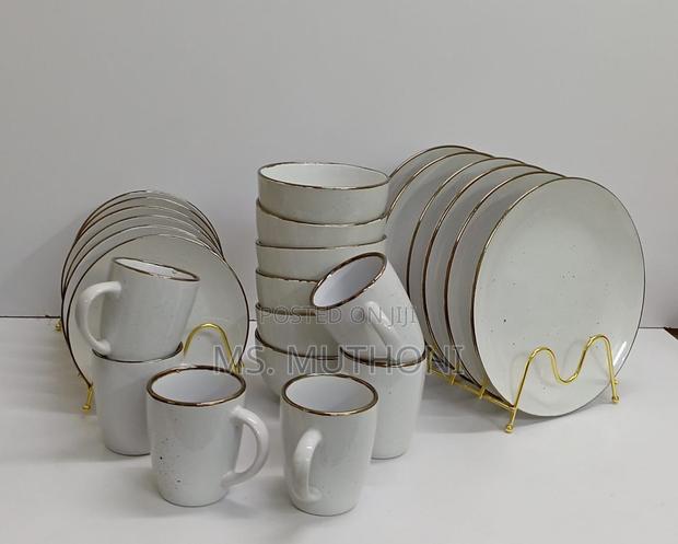 White 24 PCS Ceramic Dinners Set - main view