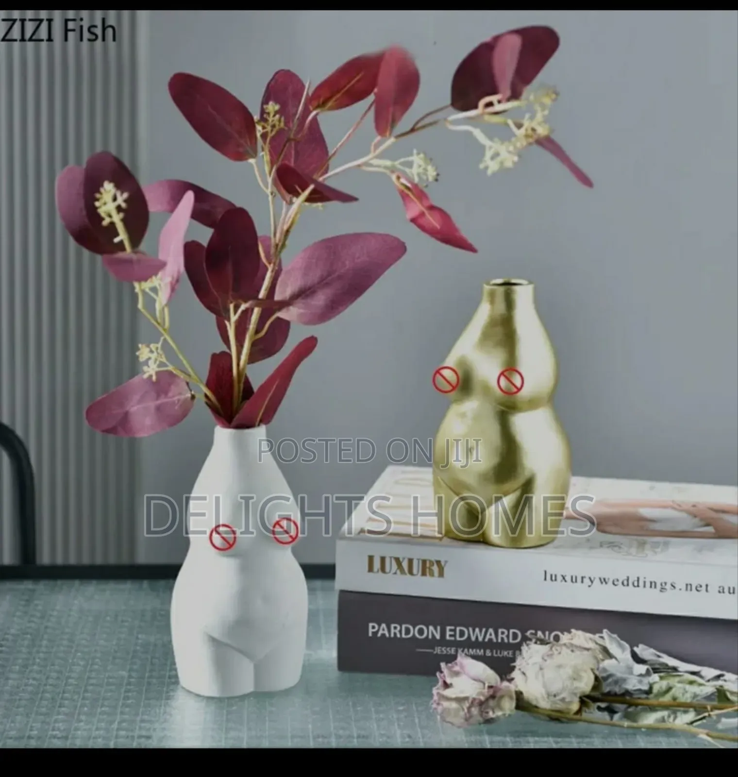 Resin Art Body Vase Statue-Alp