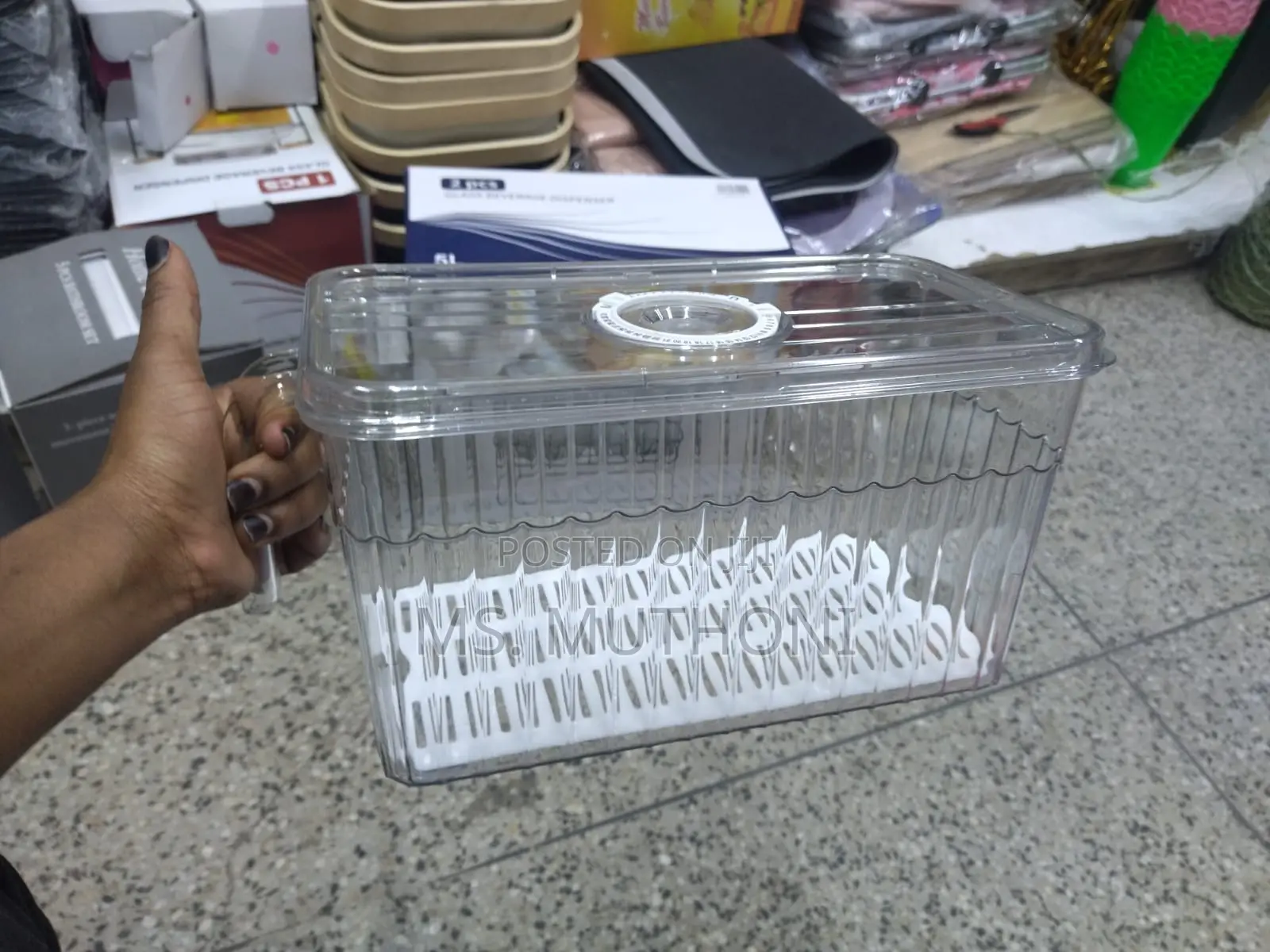 Refrigerator Storage Box Timekeeping Keep Fresh*