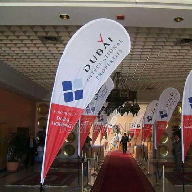 3.5m Outdoor Tear Drop Flags With Stand - main view