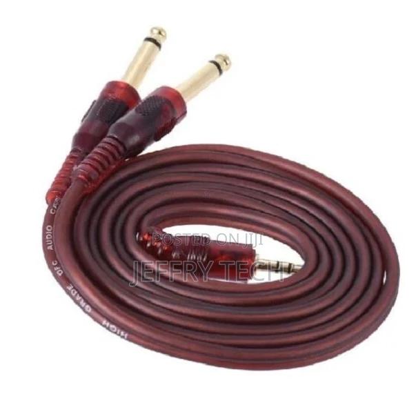 Stereo 1/8" Mini-Jack to Dual 2x 1/4" Left Right Splitter 3m