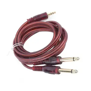 Audio Cable 3.5mm Stereo Plug to Double 6.35mm Plug Computer