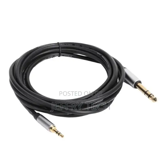 3.5mm Male to 6.35mm Male Jack Connector Audio Cable 1.5m