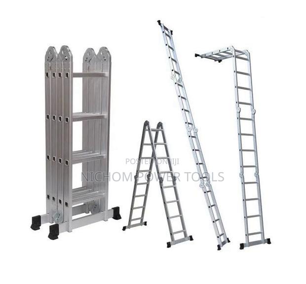 7 M Foldable Aluminum Material Multi-Purpose Ladder - main view