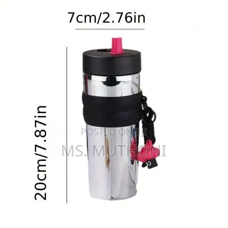 710ml Stainless Steel Coffee Mug With Straw.