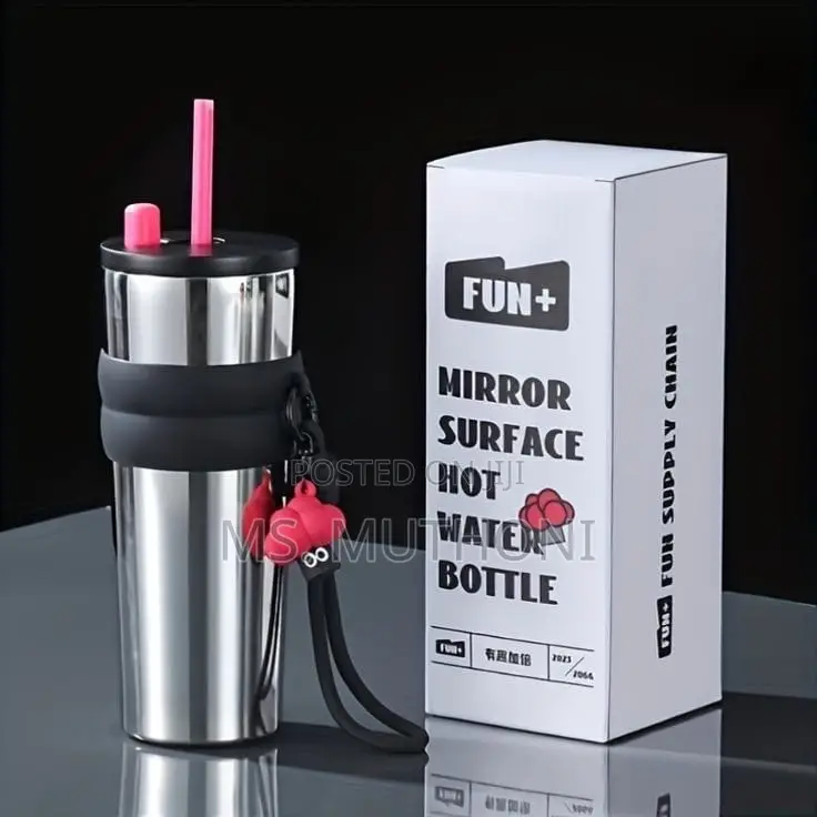 710ml Stainless Steel Coffee Mug With Straw.