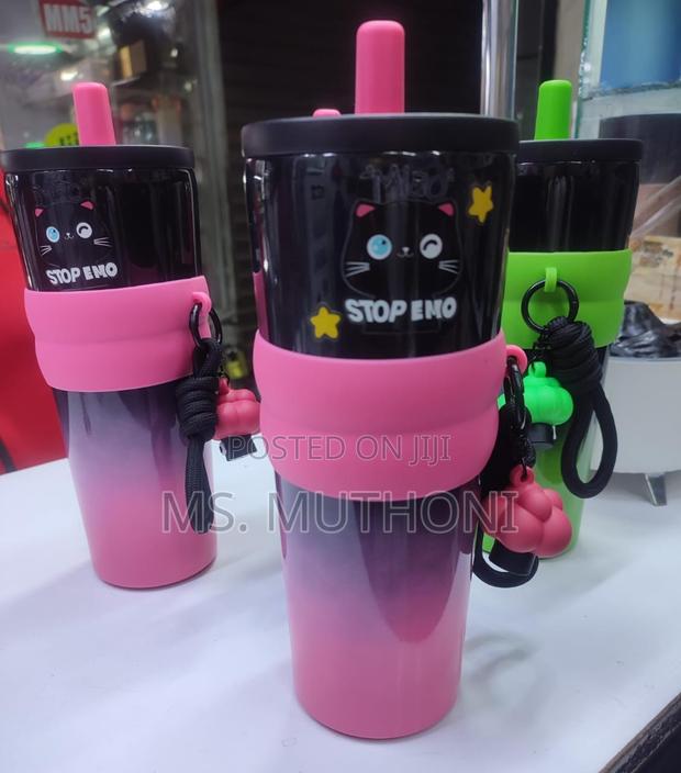710ml Stainless Steel Coffee Mug With Straw. - thumbnail 4