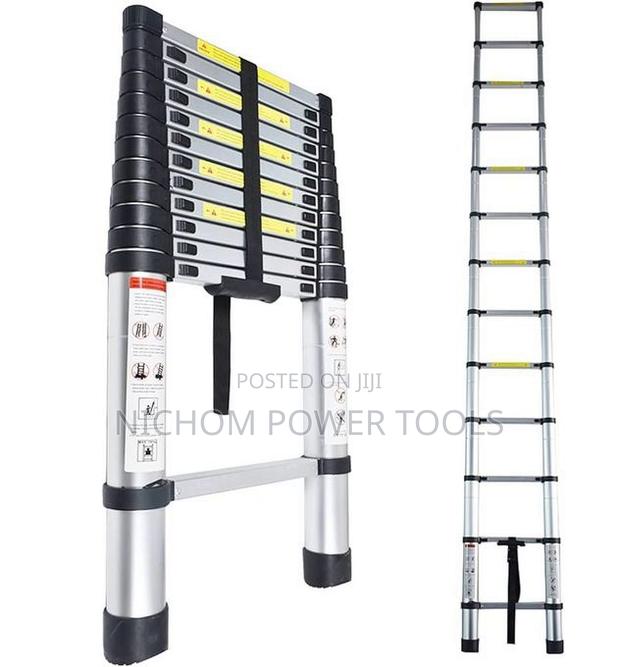 4.1m Telescopic Aluminium Folding Step Ladder - main view