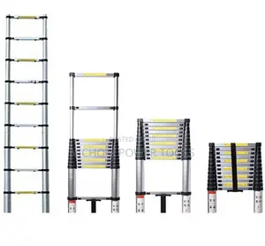 5M Portable Heavy Duty a Frame Telescopic Step Ladder Extend