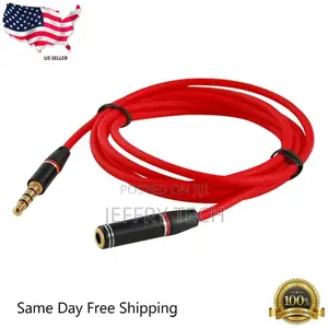 4FT 3.5mm 4-Pole AUX Extension Cable Stereo Audio Headphone