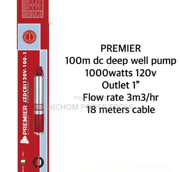 Premier 100M DC Deep Well Solar Submersible Pump