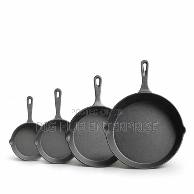 4pcs Cast Iron Skillet Set Heavy Iron Gauge - thumbnail 3